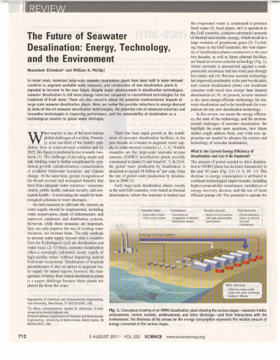Desalination economics