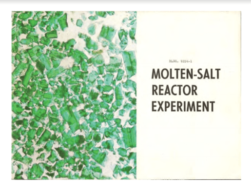 Historic Molten Salt Reactor Experiment Brochure ORNL 1965-72