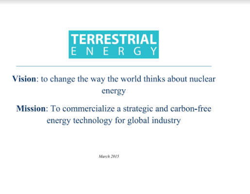 Terrestrial Energy LeBlanc TEAC7