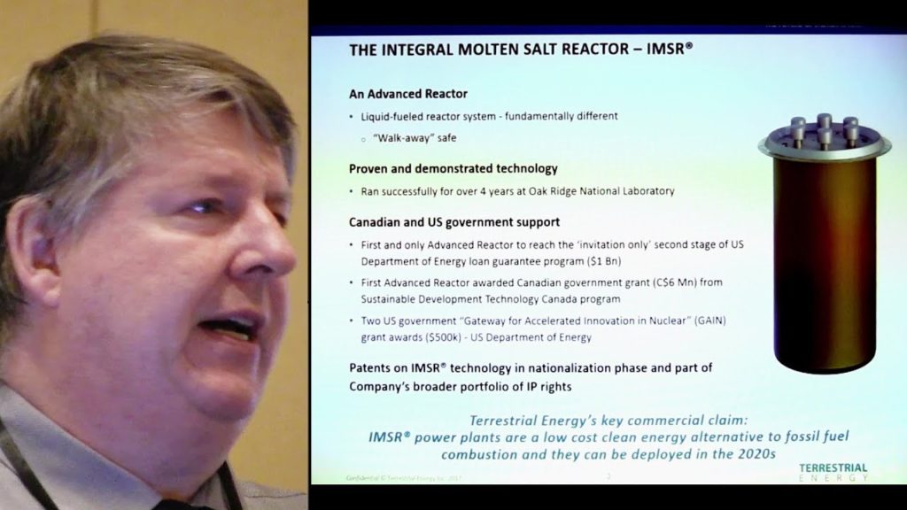 Integral Molten-Salt Reactor [IMSR] Update – Dr. David LeBlanc of Terrestrial Energy @ TEAC 8